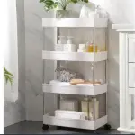 4 Layer Gap Storage Rack with Wheels – Multi-Purpose Durable Trolley for Kitchen, Bathroom, and Bedroom