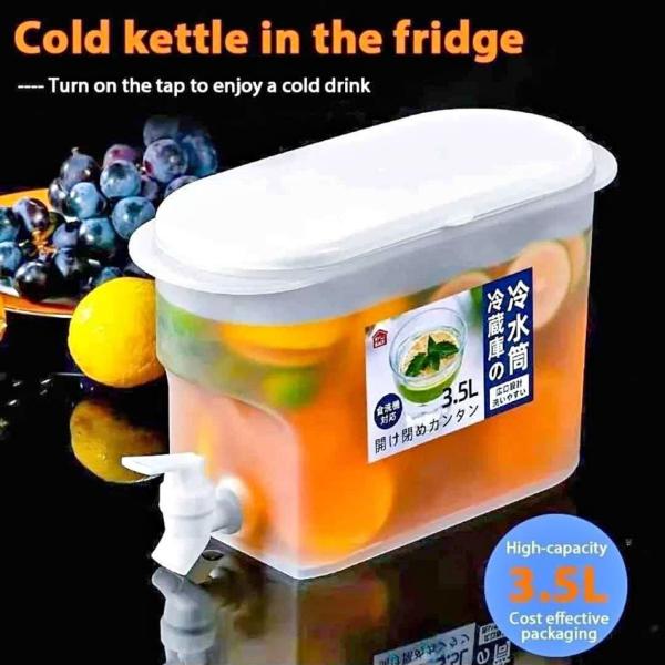 Drink Dispenser with Spigot 3.5L Leakproof Plastic Cooling Water Container