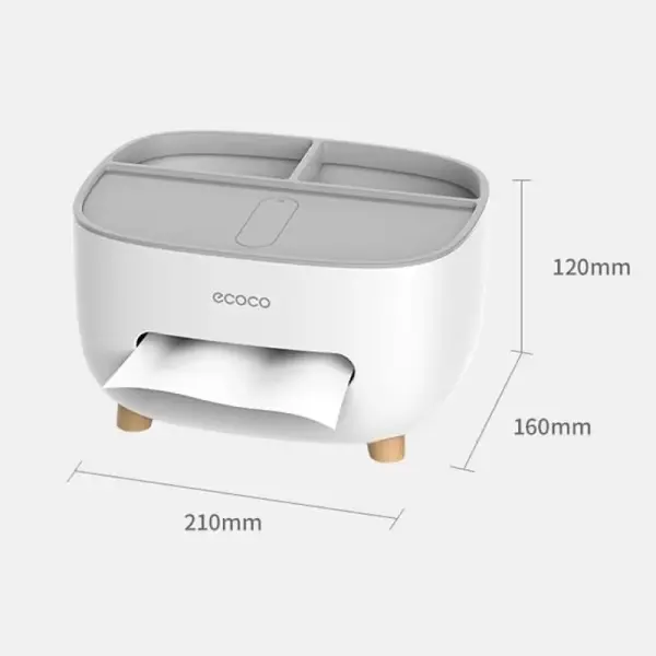৩ পিস - Ecoco মাল্টিফাংশনাল টিস্যু বক্স অর্গানাইজার