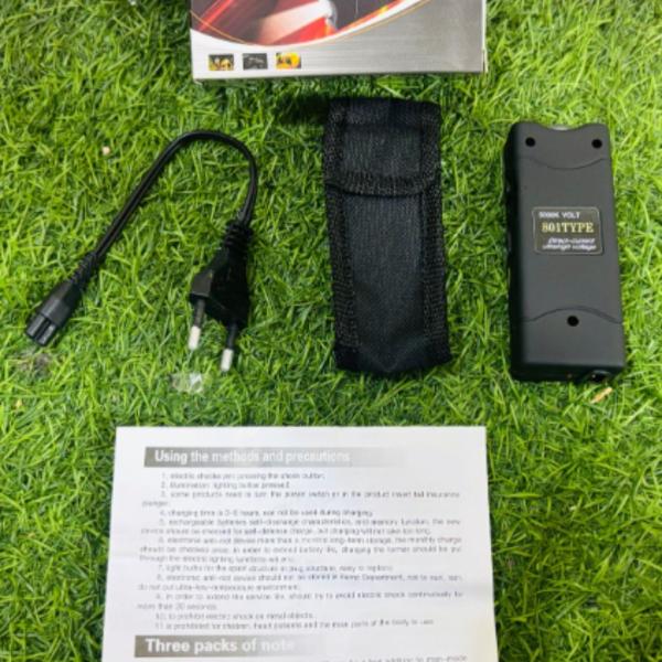 Self Defence Electric Shock And LED Flashlight With Extra Carry Bag
