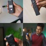 Self Defence Electric Shock And LED Flashlight With Extra Carry Bag