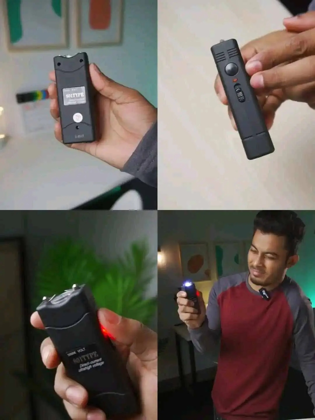 Self Defence Electric Shock And LED Flashlight With Extra Carry Bag